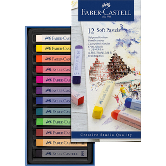FABER-CASTELL Barra de Pastel Seco Soft Creative Studio, 12 Cores