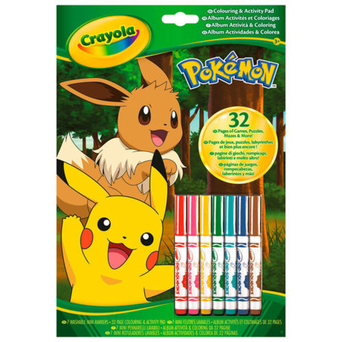 CRAYOLA Brinquedo Folhas de Colorir Pokémon + marcadores, + 3 Anos