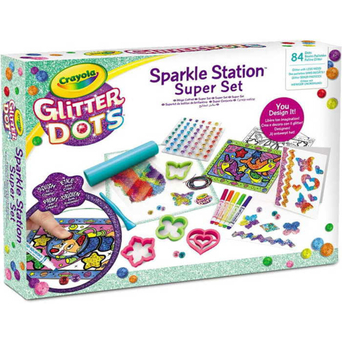 CRAYOLA Brinquedo Laboratório Glitter Dots Super Set & Luxe, + 6 Anos
