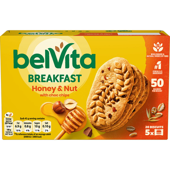 belVita Bolacha Pequeno-Almoço Mel & Frutos Secos, 225 g