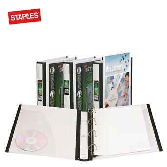 Staples Dossier com Argolas em D BETTER™, A4, Lombada de 40 mm, Capacidade para 275 Folhas, Polipropileno, Branco