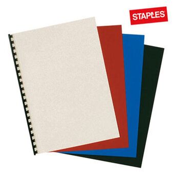 Staples Capa de Encadernação, A4, Cartão Pele, 250 g/m², Preto, 100 Folhas