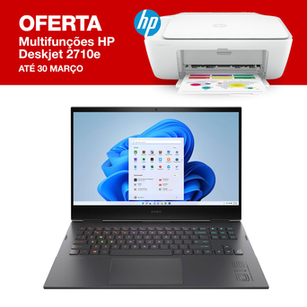 HP Portátil Gaming OMEN by HP 16-c0029np, 16,1” - Com Oferta Multifunções HP Deskjet 2710e