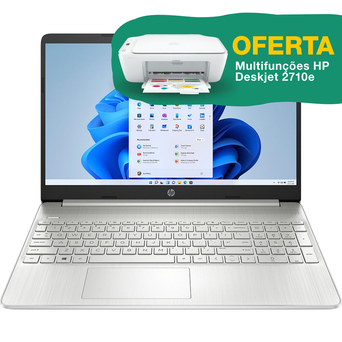 HP Portátil 15S-EQ2049NP, 15,6”, AMD Ryzen 3 5300U  - Oferta Multifunções HP Deskjet 2710e